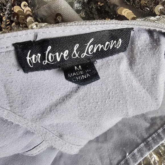 For Love & Lemons - Etoile Sequin Fringe Dress, SZ Meduim - Picture 16 of 16